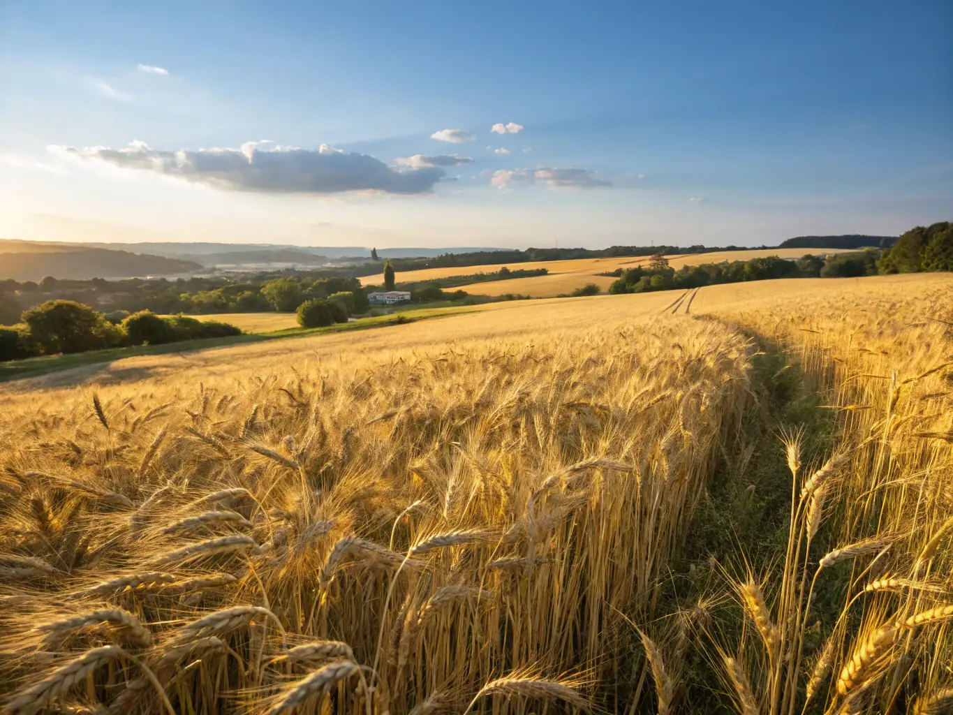 A warm, inviting image of a person harvesting crops in a golden field during autumn, symbolizing abundance and gratitude, representing the Autumn Abundance Coaching Program.